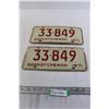 Image 1 : Pair of Saskatchewan 1971 License Plates
