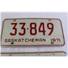 Image 3 : Pair of Saskatchewan 1971 License Plates