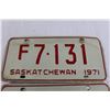 Image 3 : Pair of Saskatchewan 1971 License Plates