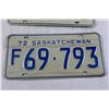 Image 2 : Pair of Saskatchewan 1972 License Plates