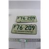 Image 1 : Pair of Saskatchewan 1974 License Plates
