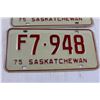 Image 2 : Pair of Saskatchewan 1975 License Plates