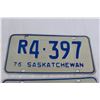 Image 3 : Pair of Saskatchewan 1976 License Plates