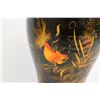Image 2 : Asian Inspired Wooden Vase with Painted Koi - Crack From Drying
