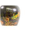 Image 3 : Asian Inspired Wooden Vase with Painted Koi - Crack From Drying