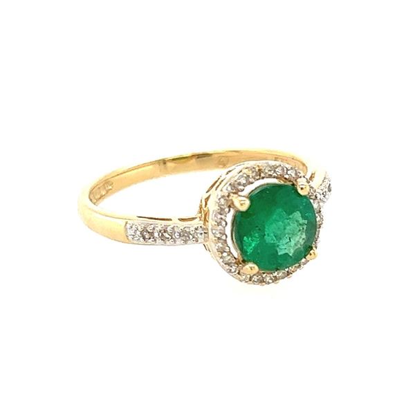 1.17 ctw Emerald & Diamond Ring - 14KT White Gold