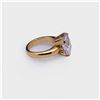 Image 3 : 18K Yellow Gold & Moissanite Ring