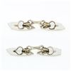 Image 4 : Antique Art Deco 14k White Gold Hand Etched & Engraved Rectangular Cufflinks
