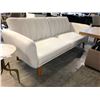 Image 2 : CREAM WHITE 80"W CLICK CLACK SOFA BED