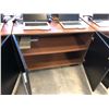 Image 2 : CHERRY/BLACK 42"W DOUBLE DOOR BOOKCASE
