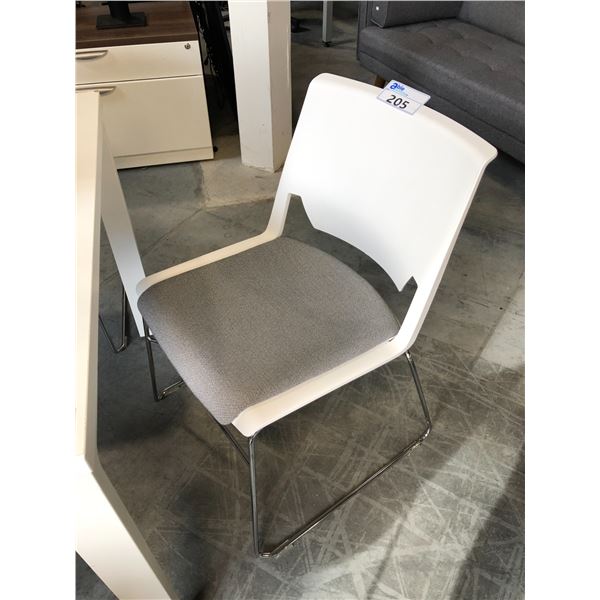 HAWORTH GREY/WHITE STACKING SIDE CHAIR