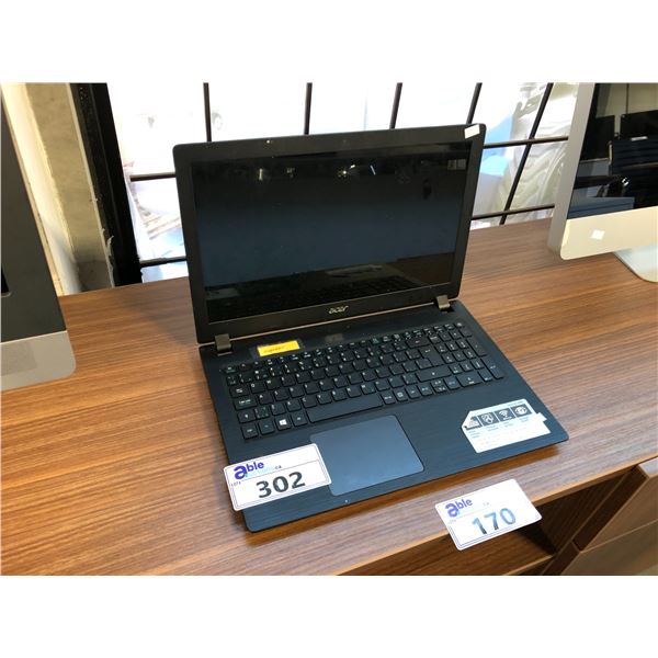 ACER 15.6" NOTEBOOK COMPUTER (NO HARD DRIVE, NO POWER SOURCE)