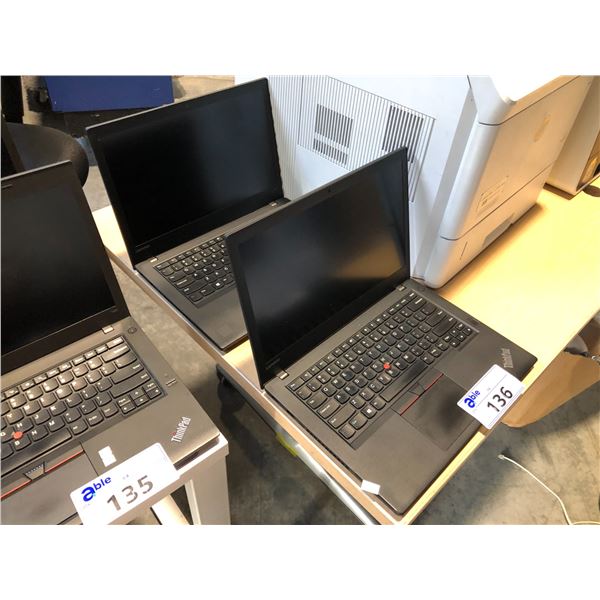 2 LENOVO 14" THINKPAD T470 I5-6300U 128 GB SSD 8GB RAM - NO CHARGER