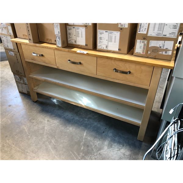 MAPLE 68  X 25  COUNTER HEIGHT CREDENZA