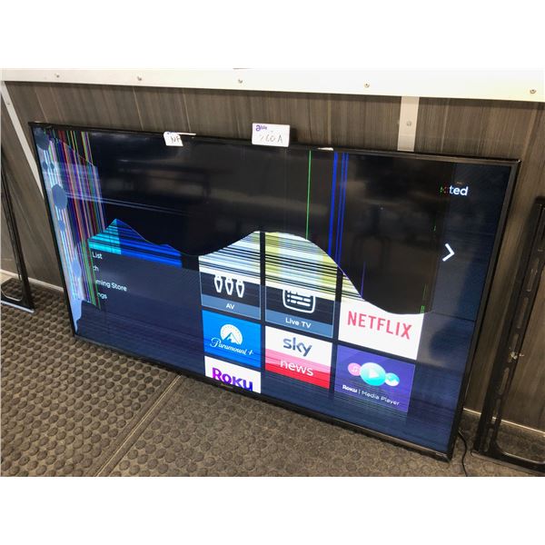 SHARP 65' LCD TV, HAS POWER SUPPLY & MOUNTING BRACKET *FOR PARTS OR REPAIR ONLY*