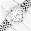 Image 3 : Rolex Sapphire Quickset White Index Diamond Emerald Datejust Wristwatch