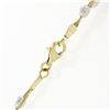 Image 5 : Fancy Solid 14k Yellow Gold Fine Woven Cable Collier Necklace White Gold Beads