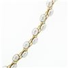 Image 6 : Fancy Solid 14k Yellow Gold Fine Woven Cable Collier Necklace White Gold Beads
