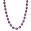 Image 1 : 30.88 ctw Ruby and 2.91 ctw Diamond 925 Silver Necklace