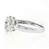 Image 6 : 18K White Gold 0.84 ctw Ideal Round Brilliant Cut Diamond Flower Cluster Ring