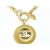 Image 3 : Chanel Gold-tone Metal CC Logo Cutout Sunburst Pendant Necklace