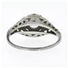 Image 7 : Antique Art Deco 18k Gold 0.26 ctw European Diamond Solitaire Etched Filigree Ri
