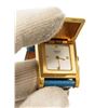 Image 5 : Hermes Blue Metal and Leather Medor Plated 23 Quartz Watch