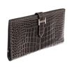 Image 2 : Hermes Black Alligator Leather Bearn Wallet