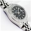 Image 5 : Rolex Quickset Stainless Steel Black Index & Diamond Datejust Wristwatch