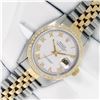 Image 2 : Rolex Mens 2 Tone White Roman Diamond Bezel 36MM Datejust Wristwatch With Rolex
