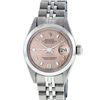 Image 2 : Rolex Ladies Stainless Steel Salmon Dial 26MM Wristwatch Oyster Perpetual With J