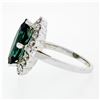 Image 6 : Vintage 14K White Gold 2.72 ctw Marquise Cut Green Tourmaline & Diamond Halo Rin