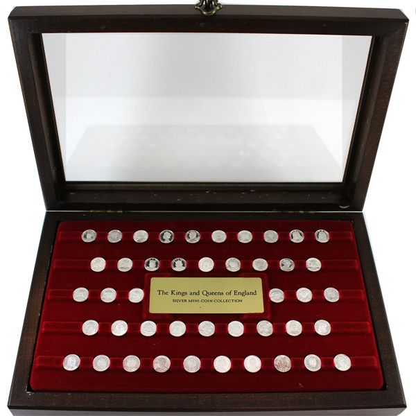 Franklin Mint 1977 Sterling Silver Set "The Kings and Queens of England Mini Collection"