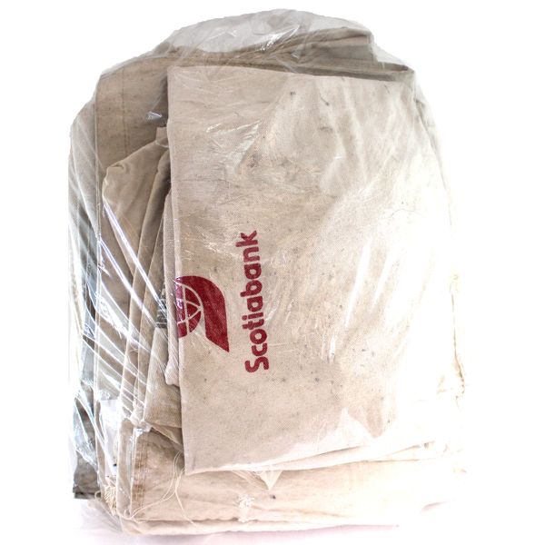 Lot of 38x Assorted Canvas Currency & Bank Bags in Varying Sizes. 