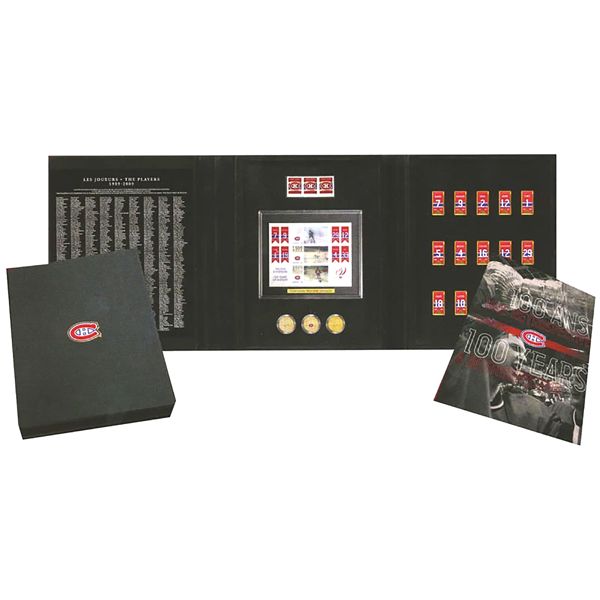 Canada 2009 Limited Edition Montreal Canadians 100 Years A Retrospective 3 $1 Coins and Stamp Set.