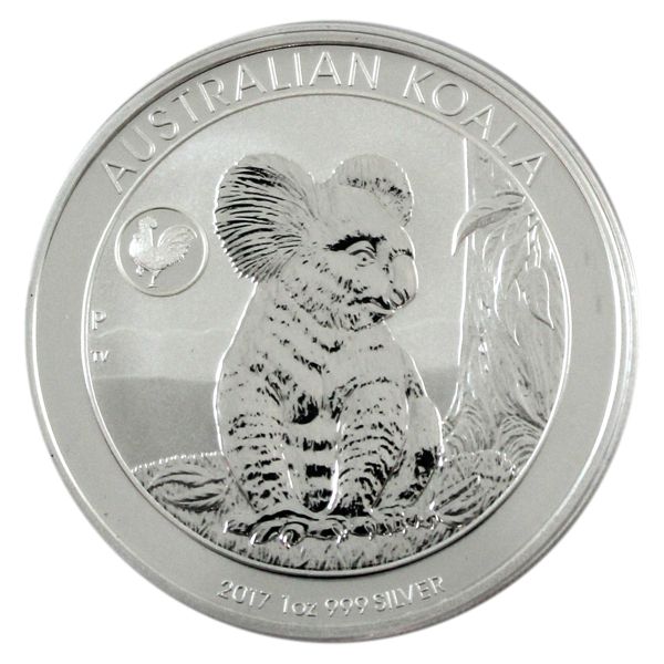 1oz Australia 2017 $1 Koala-Rooster Privy .999 Silver Coin (Tax Exempt)