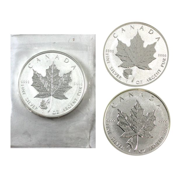 3x 1oz RCM 2016 & 2017 $5 .9999 Silver Coin with Privy Marks. 3pcs. (Tax Exempt) 