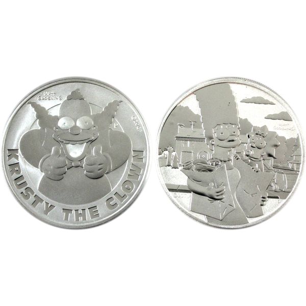 2x 1oz Tuvalu 2020 & 2021 $1 The Simpsons .9999 Silver Coin 2pcs. (Tax Exempt)