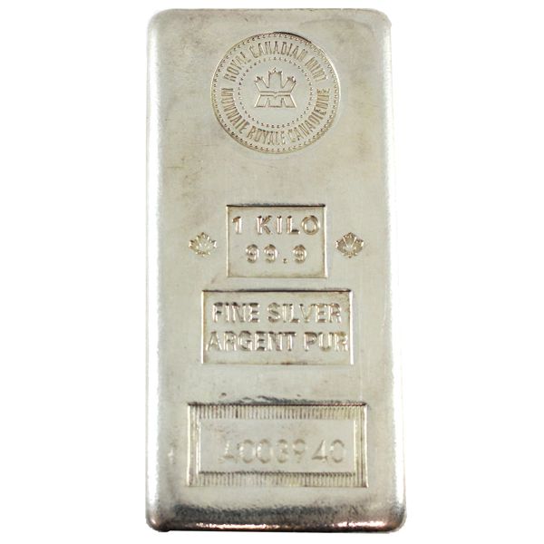 1 Kilo RCM .999 Silver Bar (Tax Exempt)