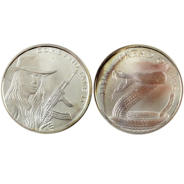 2x 1oz Silver Shield 2014 .9999 Silver Rounds. 2pcs. (Tax Exempt) 