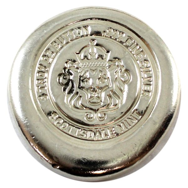 5oz Scottsdale Mint .999 Silver Button (Tax Exempt) 