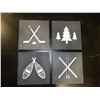 Image 1 : Winter Sports Wood Cut Portraits Bundle #1