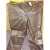 Image 1 : Addition Elle 'Brown' Leather Look Pants