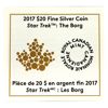 Image 3 : $20 2017 Star Trek - The Borg CCCS PF69 UHC (Tax Exempt)