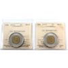 Image 1 : $2 2010 14 Serration & 16 Serration ICCS MS65. 2pcs.