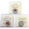 Image 2 : 25-cent 2001-2004 Canada Day ICCS MS65 to MS67 NBU. 3pcs.