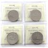 Image 2 : Nickel $1 1983, 1984 Voyageur, 1985 & 1986 ICCS MS66 to MS67 NBU. 4pcs