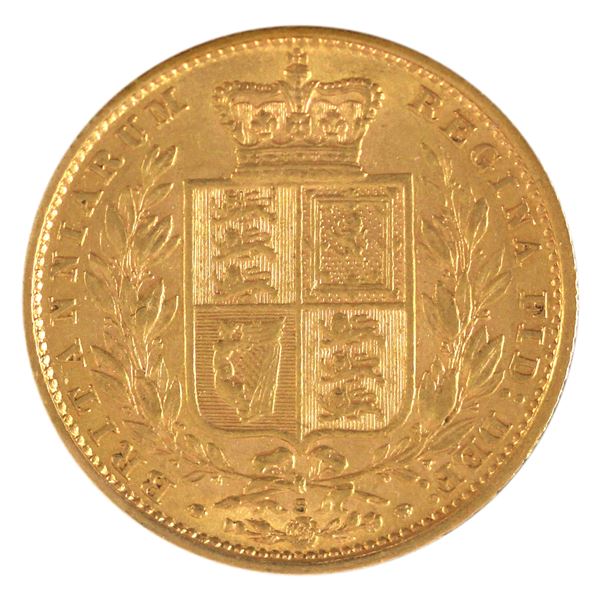 Australia Gold 1884-S Sovereign EF-AU. An attractive coin with mint lustre throughout the devices