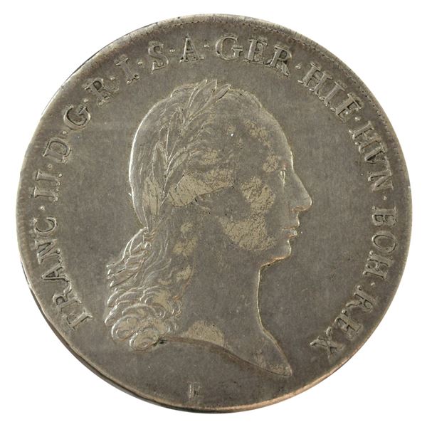 Austrian Netherlands Silver 1793-A Franze II,  Kronenthaler EF-AU 
