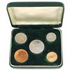 Image 1 : Cyprus 1955 3-100 Mils 5-coin Set in Green Clamshell Case